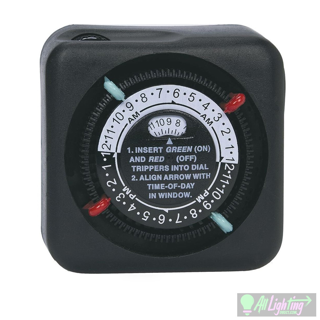 Intermatic (TN111RM) 24 Hour Outdoor Landscape Light Timer in Black. Analog Ctrl