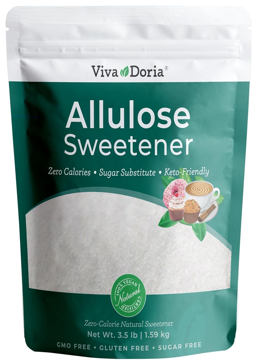 Edulcorante de Alulosa 3.5 lbs 56 oz Sustituto de Azucar Sin Calorias Keto