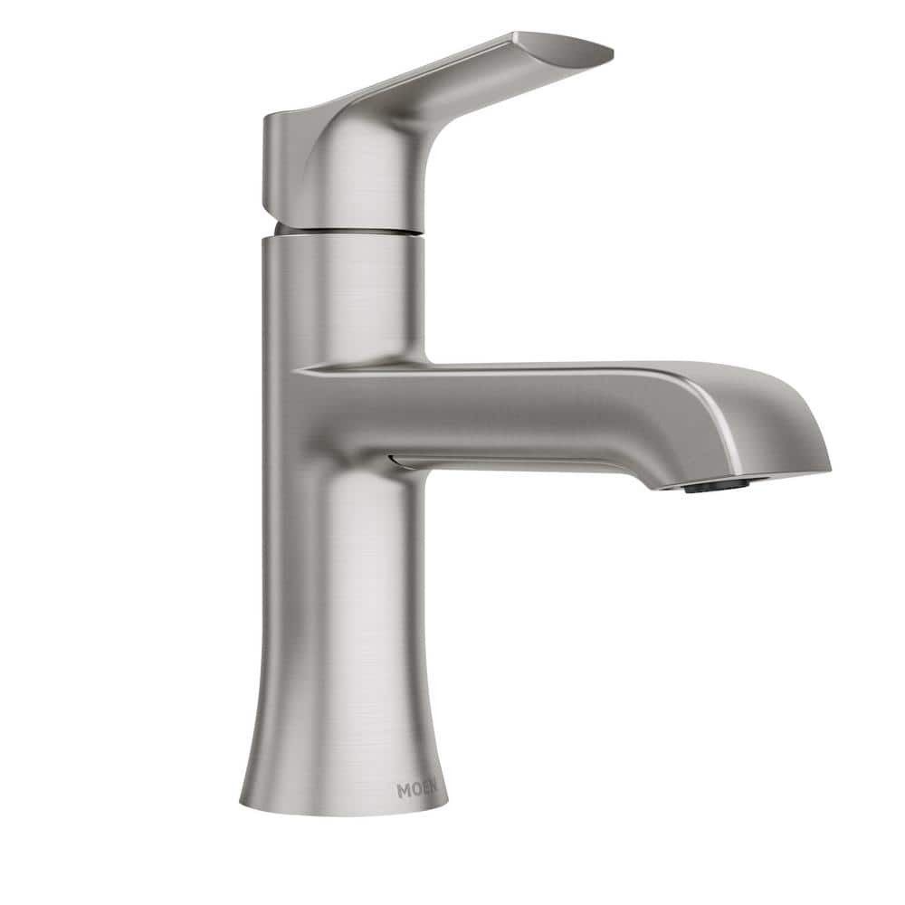 MOEN Liso Single Handle Bathroom Faucet Spot Resist Brushed Nickel