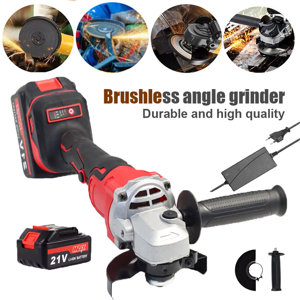 21V Cordless Angle Grinder Kit 11000RPM Power Tool Sander With Battery & Charge