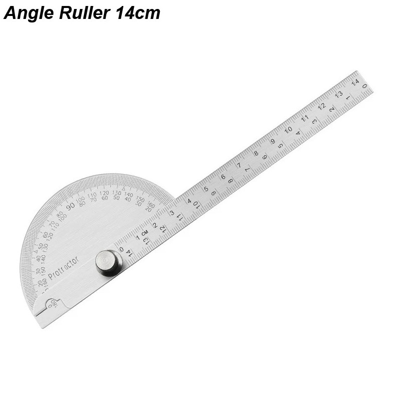 1pc Stainless Steel Angle Meter Protractor Ruler 180° Gauge Tool – NEW