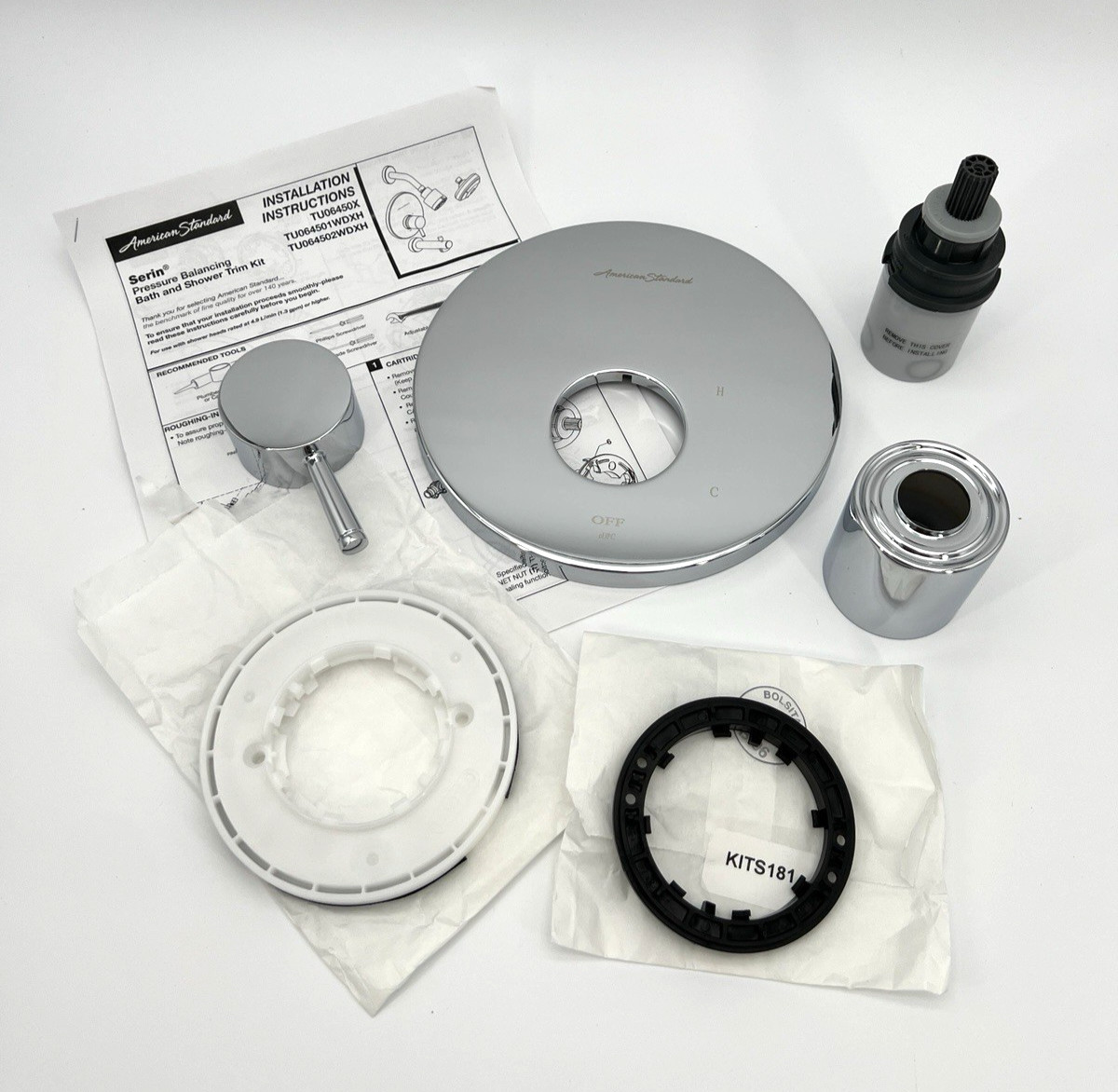 American Standard TU064500.002 Serin Valve Trim Kit Polished Chrome OEM Shower