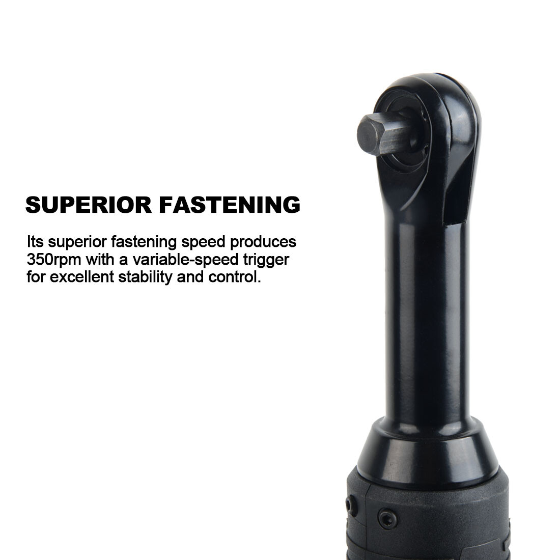Extended Cordless Electric Ratchet Wrench, 3/8″ 60 Ft-lbs 450 RPM 18V Long Reach