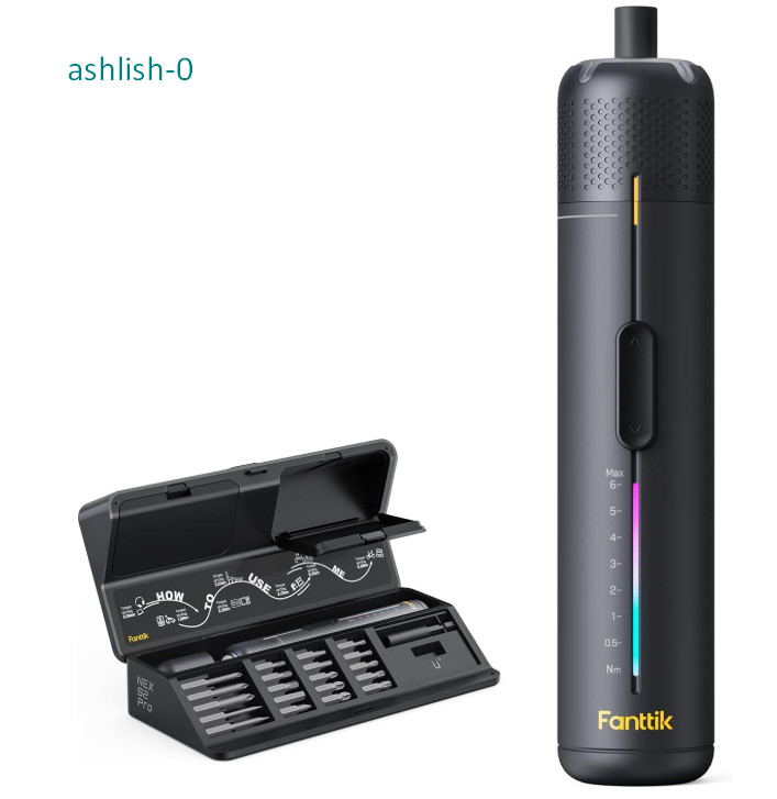 S2 Pro Electric Screwdriver Set Cordless 7 Torque 20 Bits w/ 90° Adapter