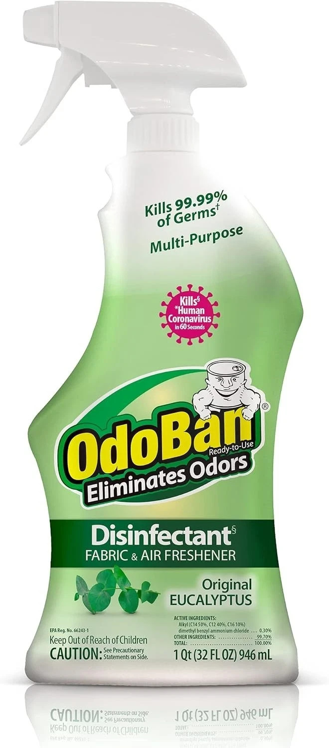 OdoBan Original Eucalyptus Scent Disinfectant Fabric & Air Freshener, 32 fl oz