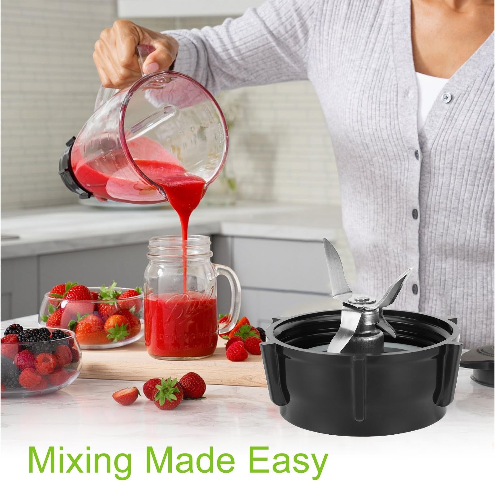 Oster Blender Replacement Parts – Ice Blade & ABS Base with O-Rings