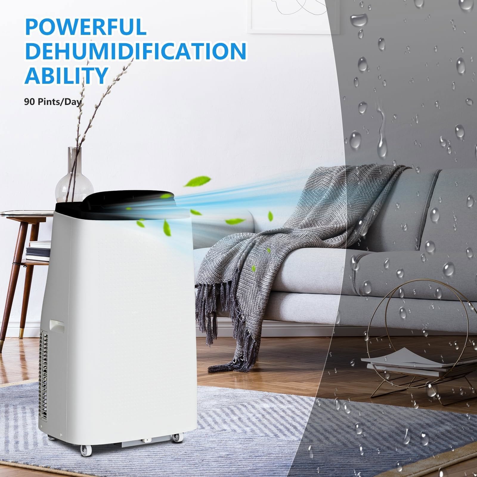 Portable Air Conditioner Cools Up to 700 Sq.Ft, 3 in-1 Quiet Portable BTU 14,000