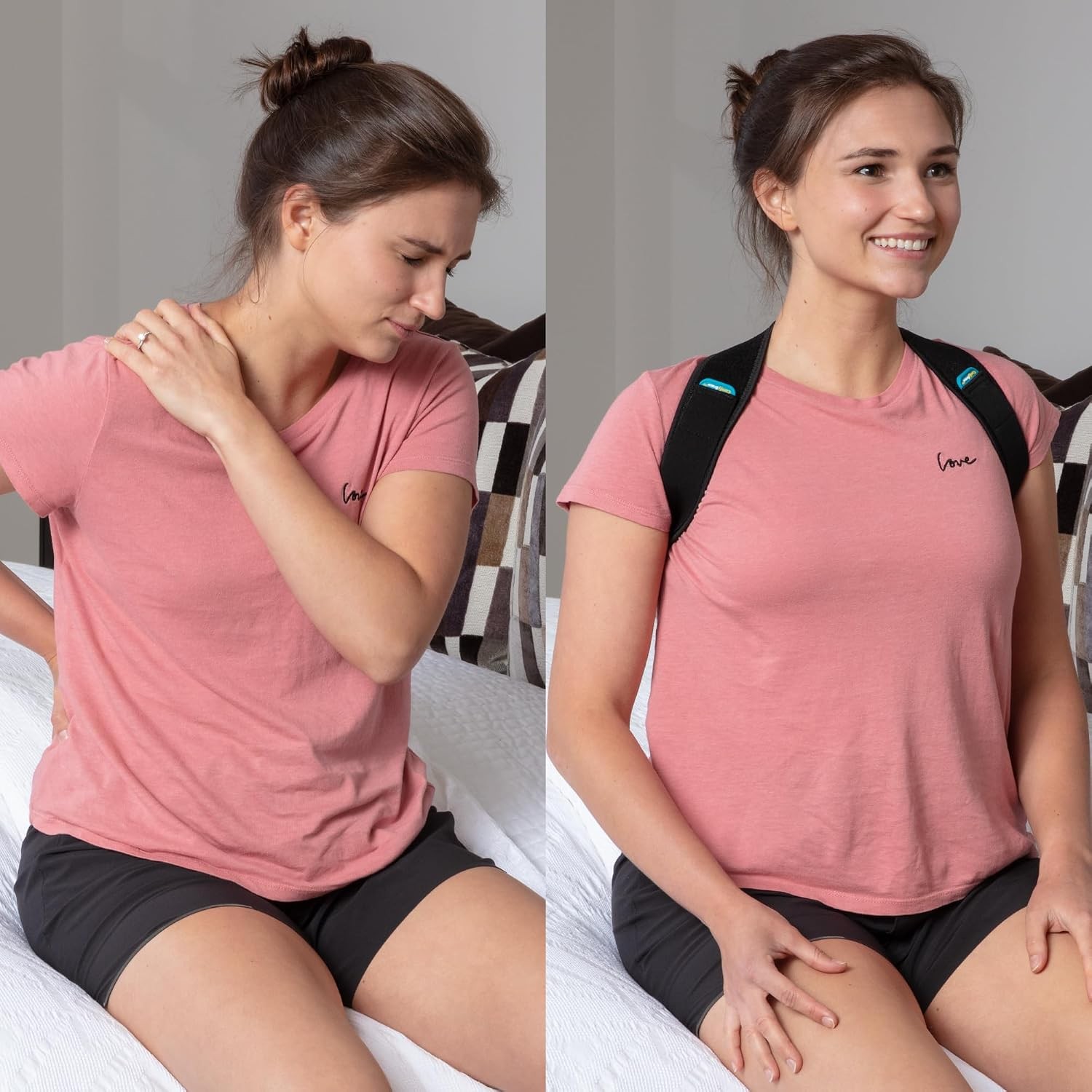 ComfyBrace Posture Corrector for Men and Women, Back Brace Straightener
