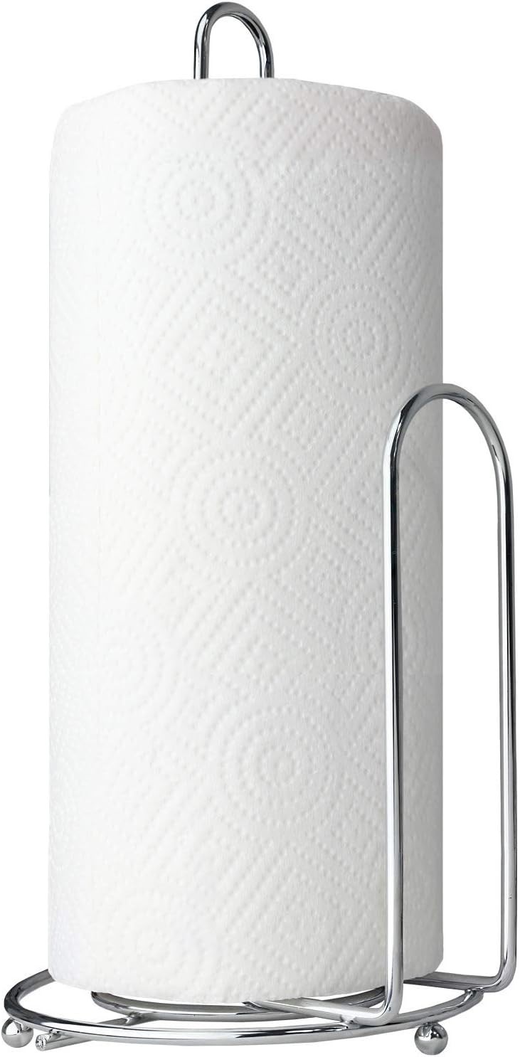 Blue DonutsOne-Handed Tear Paper Towel Dispenser, Modern Chrome Countertop Paper