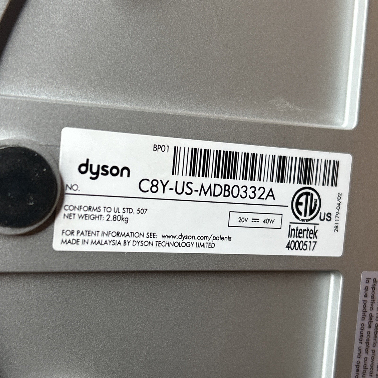 Dyson Pure Cool Me BP01 Personal Air Purifier Fan with remote
