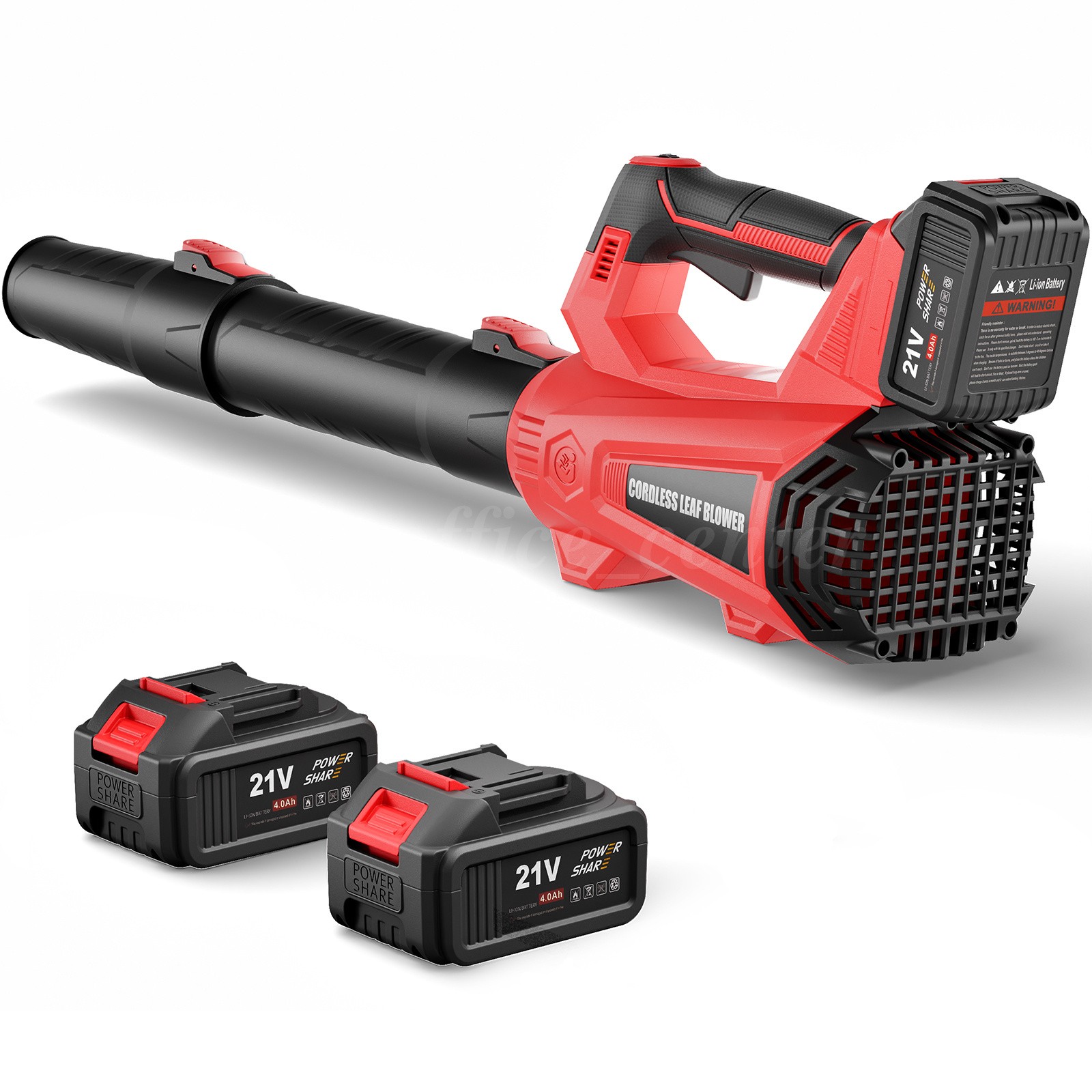 6-Speed Cordless Leaf Blower 930CFM 197MPH 2x4000mAh Batteries For Yard Clean