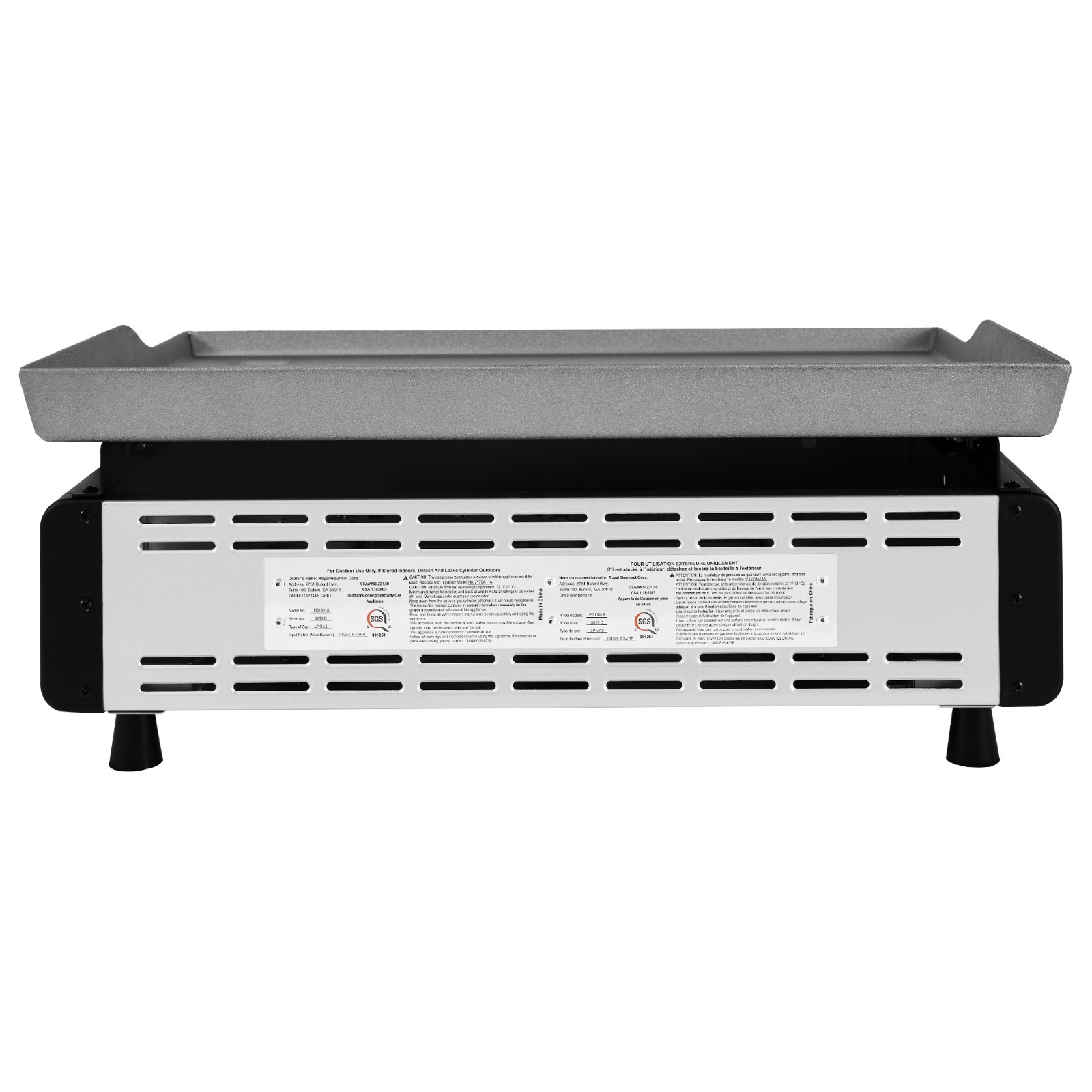 Royal Gourmet 3-Burner Propane Tabletop Griddle Regulator & Cover Included