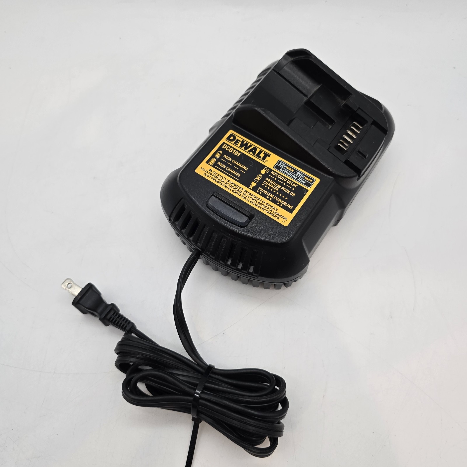 DeWalt DCB101 Battery Charger 12V–20V Lithium-Ion – CHARGER ONLY NO BATTERY