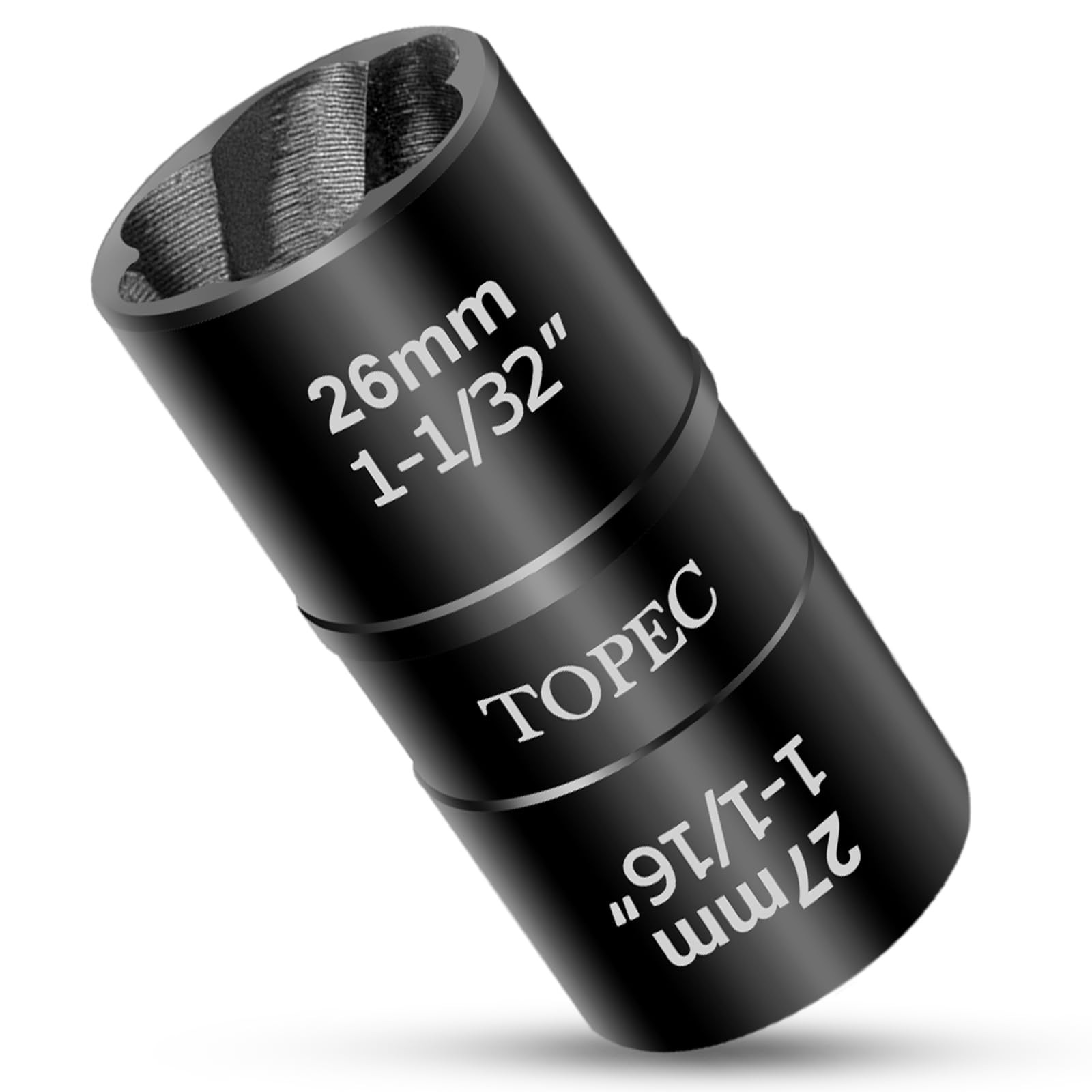 Topec 26mm x 27mm Flip Lug Nut Extractor, 1/2″ Drive 26 x