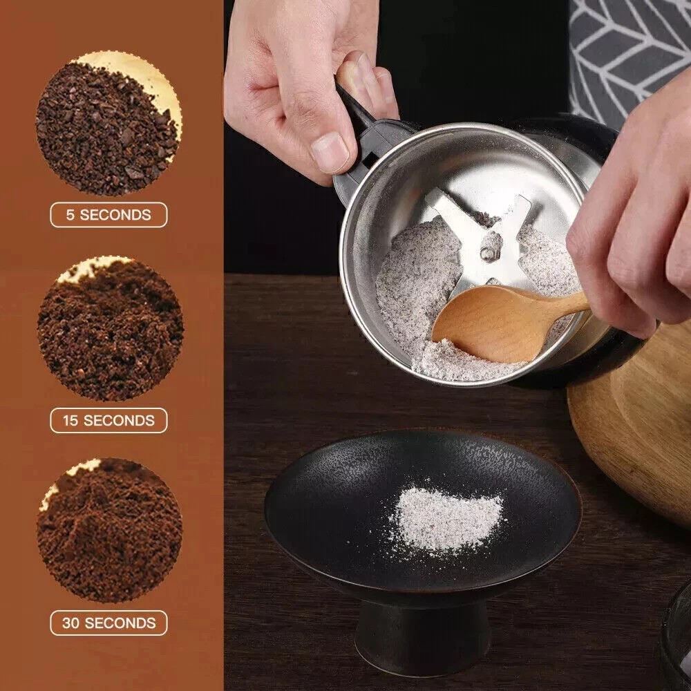 8 Blades Electric Coffee Grinder Grinding Milling Bean Spice Matt Blender 400W