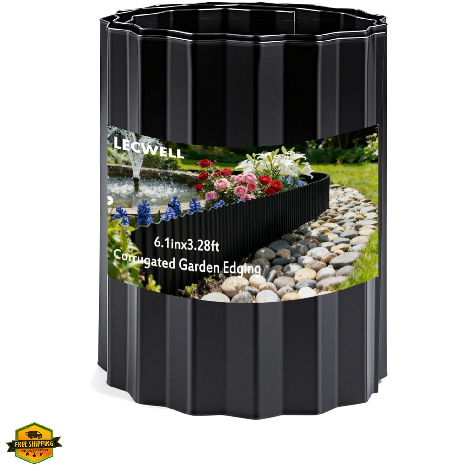 Corrugated Garden Edging,Metal Garden Edging,6.1in×3.28ft Landscape Edging,La…