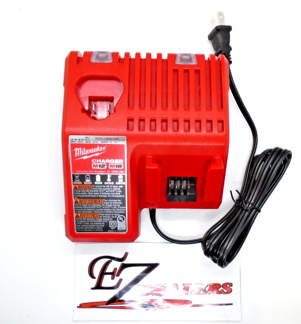 New No Box Milwaukee M12/M18 12V 18V Battery Charger 48-59-1812 Brand