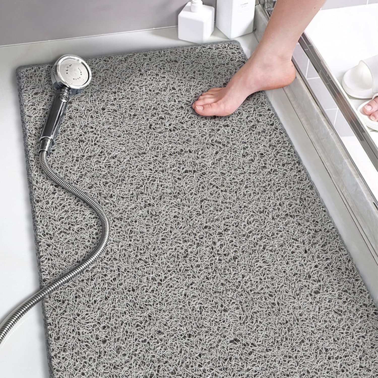 godehone Shower Mats Non Slip Without Suction Cups,