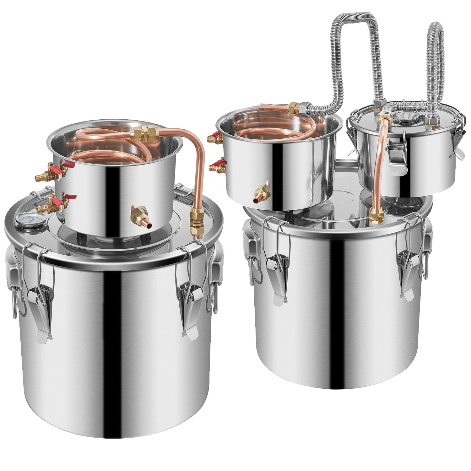 VEVOR 3/5/8/13.2 Gal Moonshine Still Water Wine Alcohol Distiller Brewing Kit