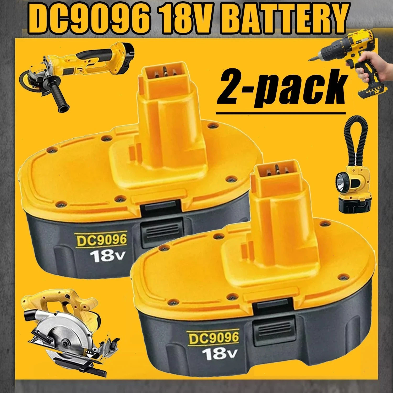 2PACK 18V For Dewalt 18 VOLT XRP Ni-MH 7.0Ah Battery DC9099 DC9096 DC9098 NEW