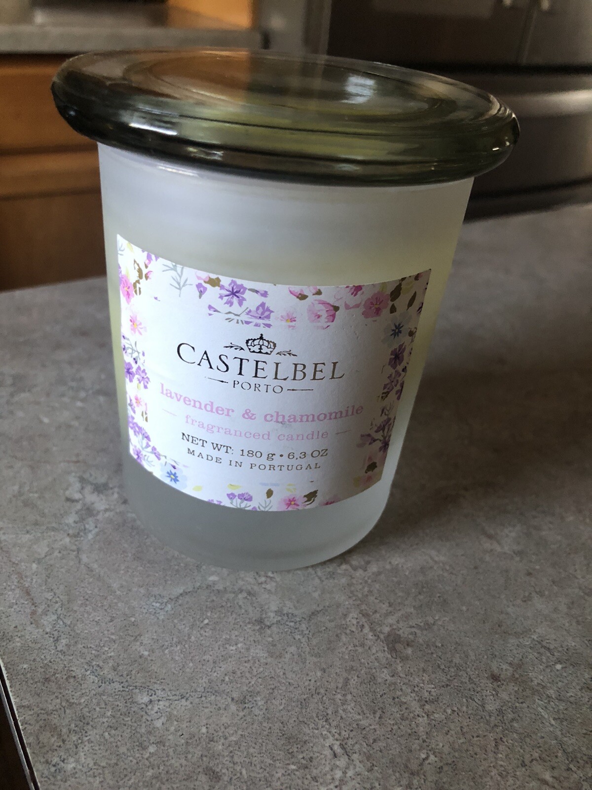 Castelbel Porto Lavender & Chamomile Candle 6.3 oz used burned a couple times