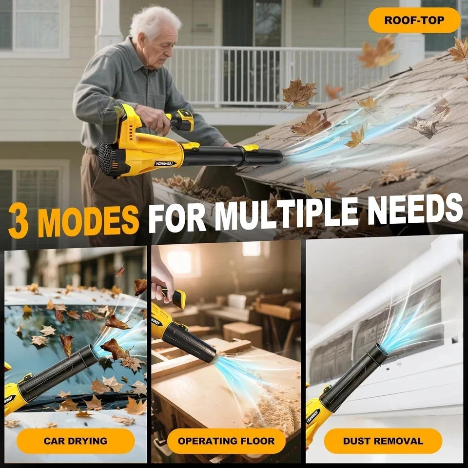 Cordless Leaf Blower for Dewalt 20V Max Battery(Tool Only), 560 CFM/180 MPH Elec