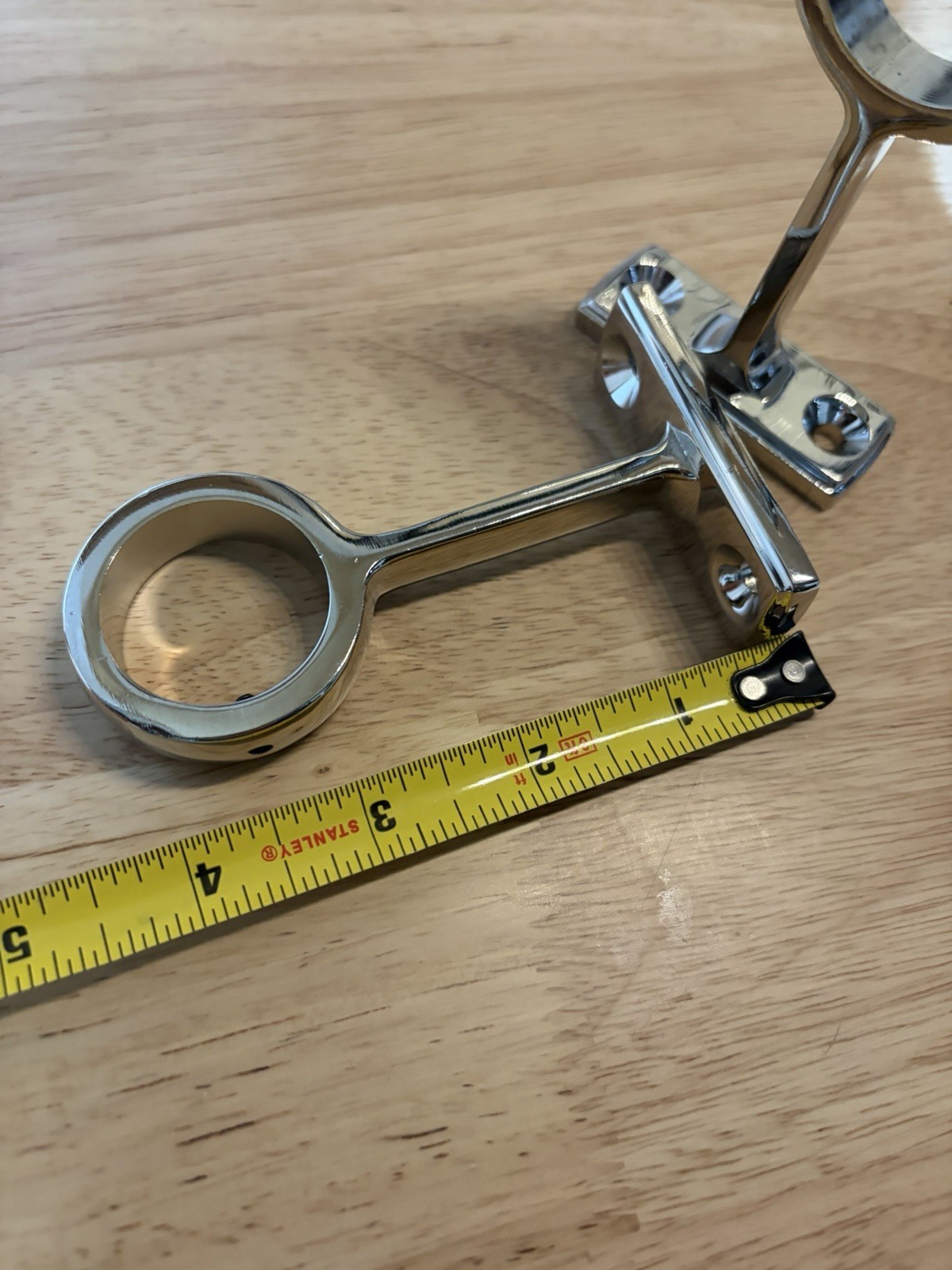 RH Classic Collection Rod Brackets Pair 1.25 ID, Polished Nickel Open Box