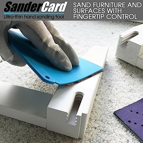 Hand Sander | Ultra-Thin Shape | Pro SanderCard 125mm Wide + Sandpaper Pack