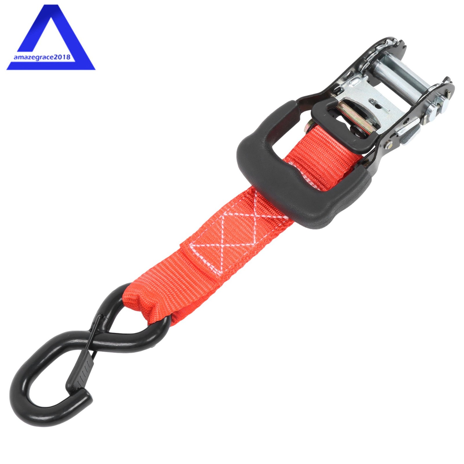 4 Pack 1.6″ × 15 Feet Heavy Duty Tie Downs 5208Lbs Ratchet Straps W/ S Hook Red