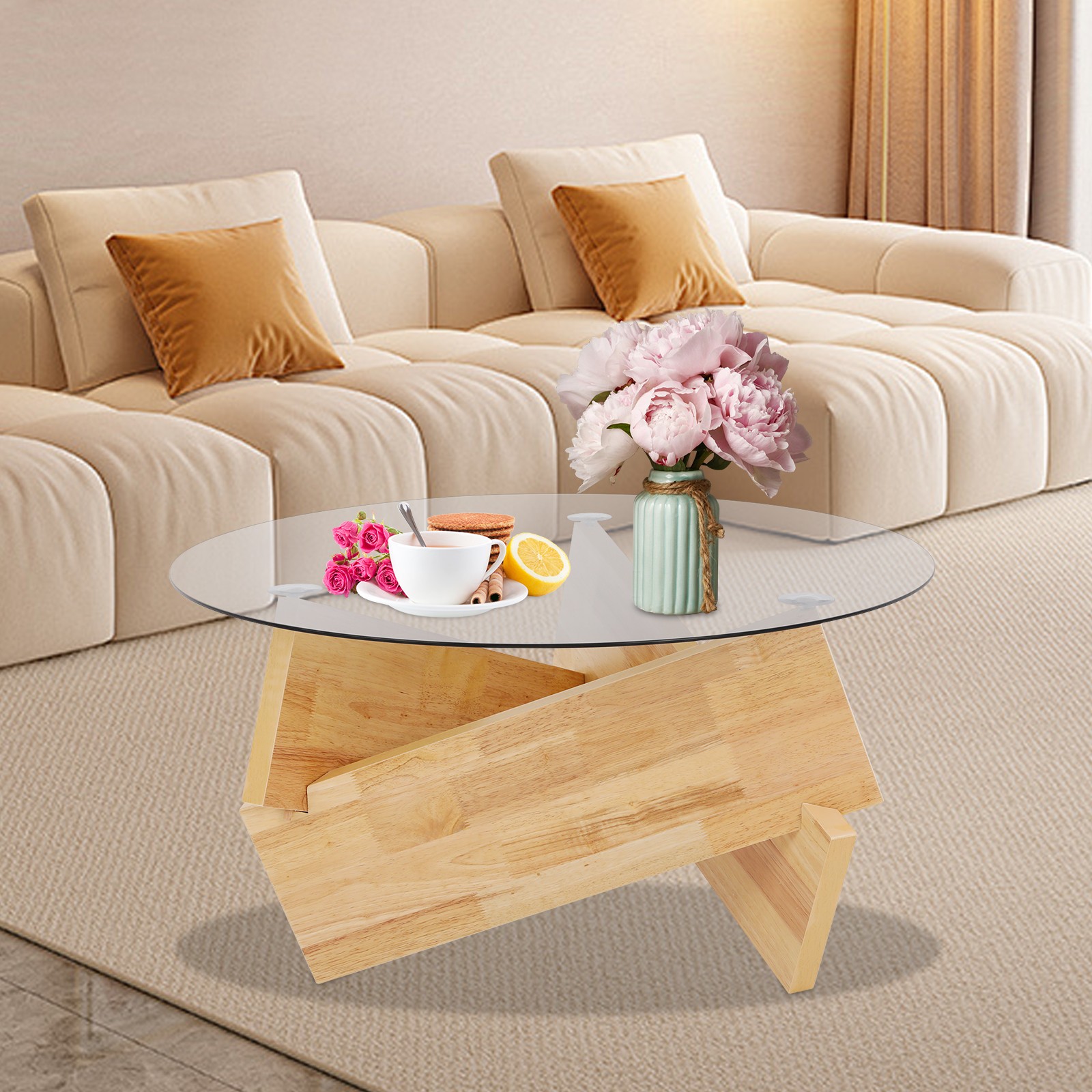 41cm(H)*80cm(D) Side/End Table, Sofa Side Table, Freestanding Tea/Coffee Table