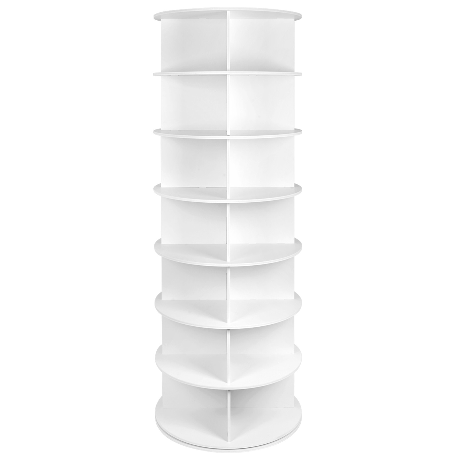 7 Tier Rotating Shoe Rack Tower Organizer Revolving 360 White Shoe Rack Storage