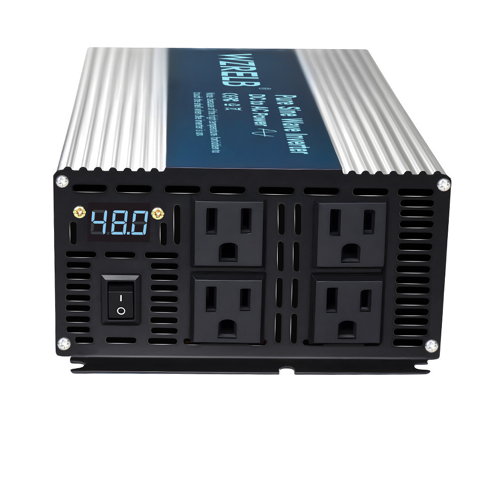 2000W Power Converter Pure Sine Wave Inverter 60V to 120V 240V Truck Camp Home