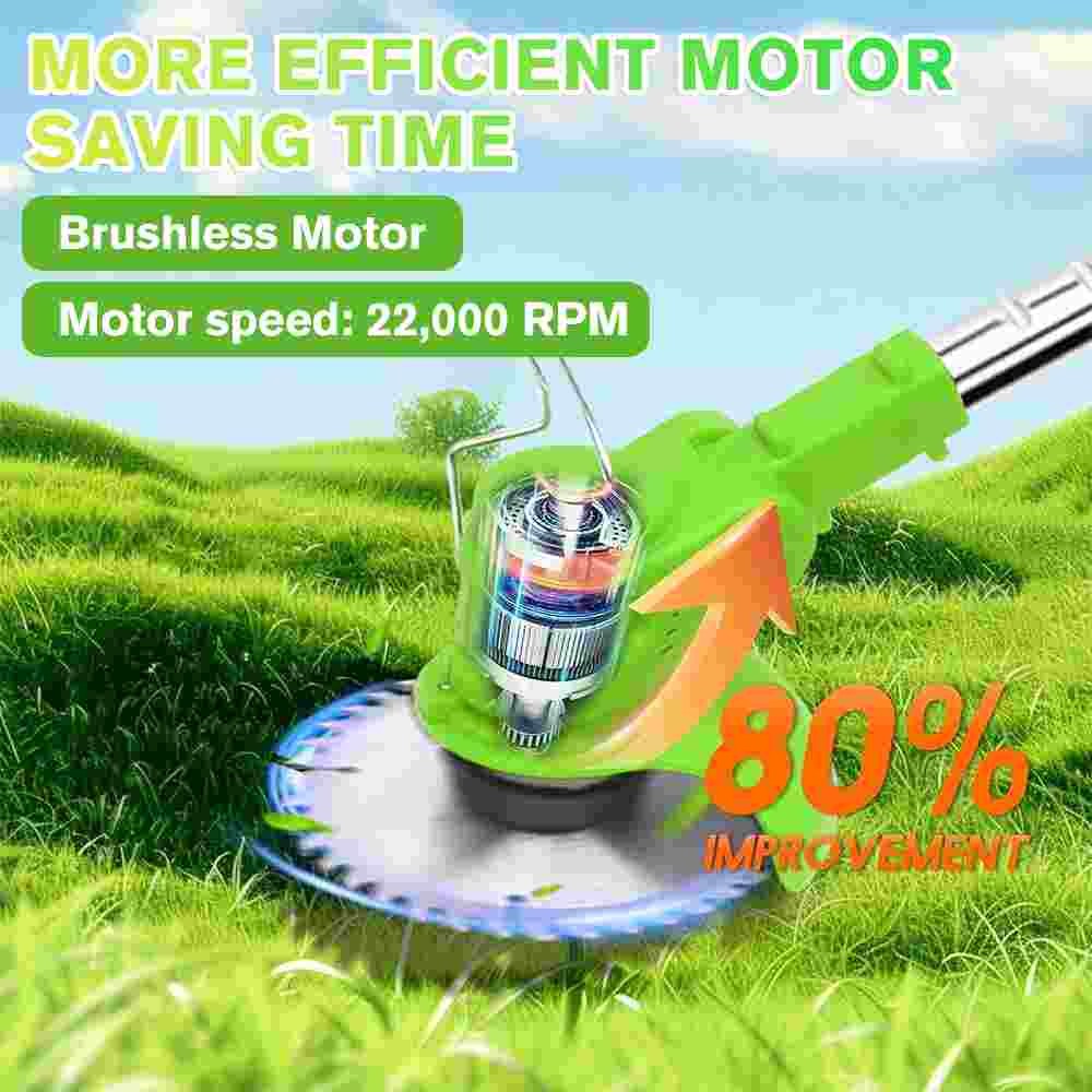 21V Cordless Electric Weed Lawn Eater Edger Grass String Trimmer Cutter Mower US