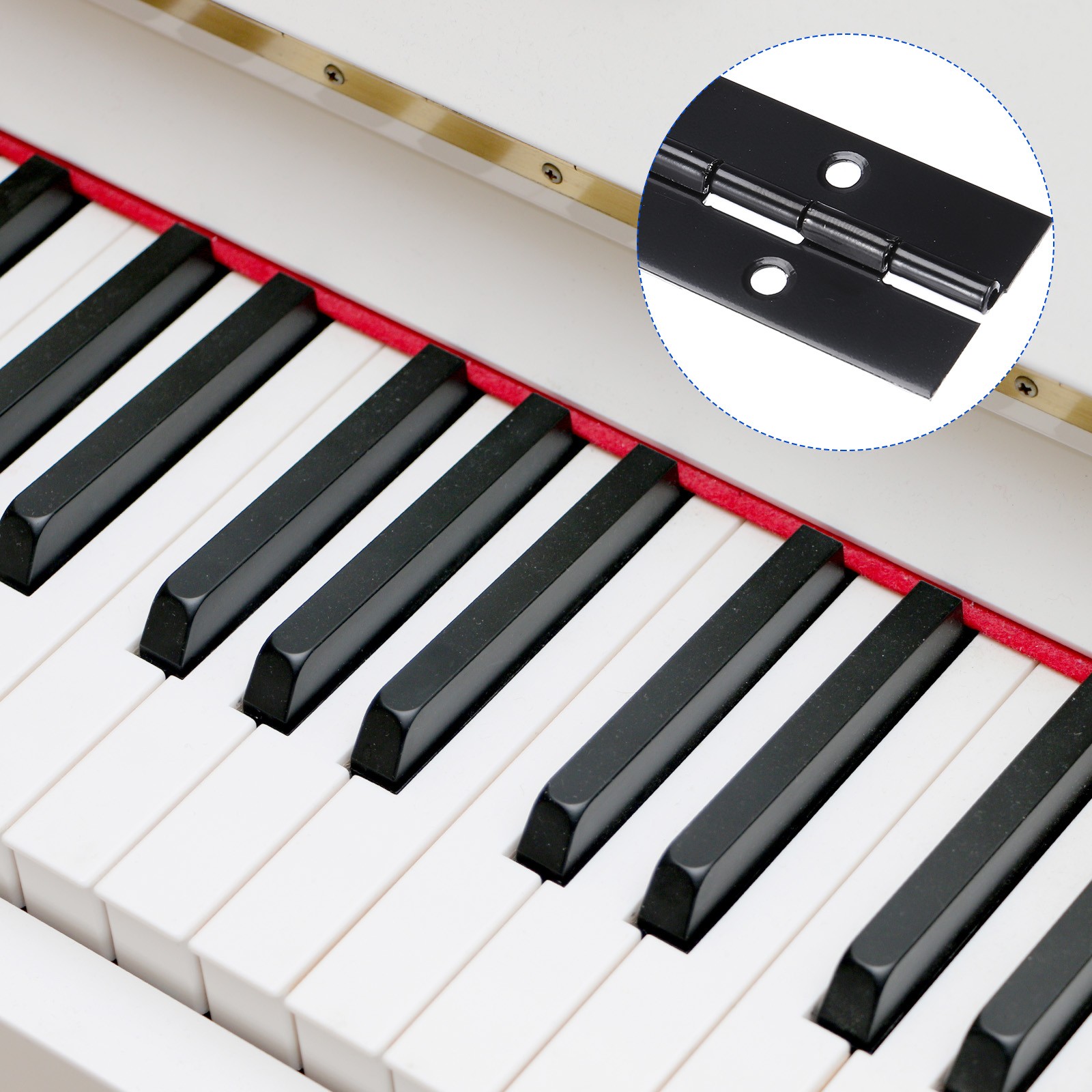 Black 30 x 1.2 Inch Stainless Steel Piano Hinge Continuous Hinge