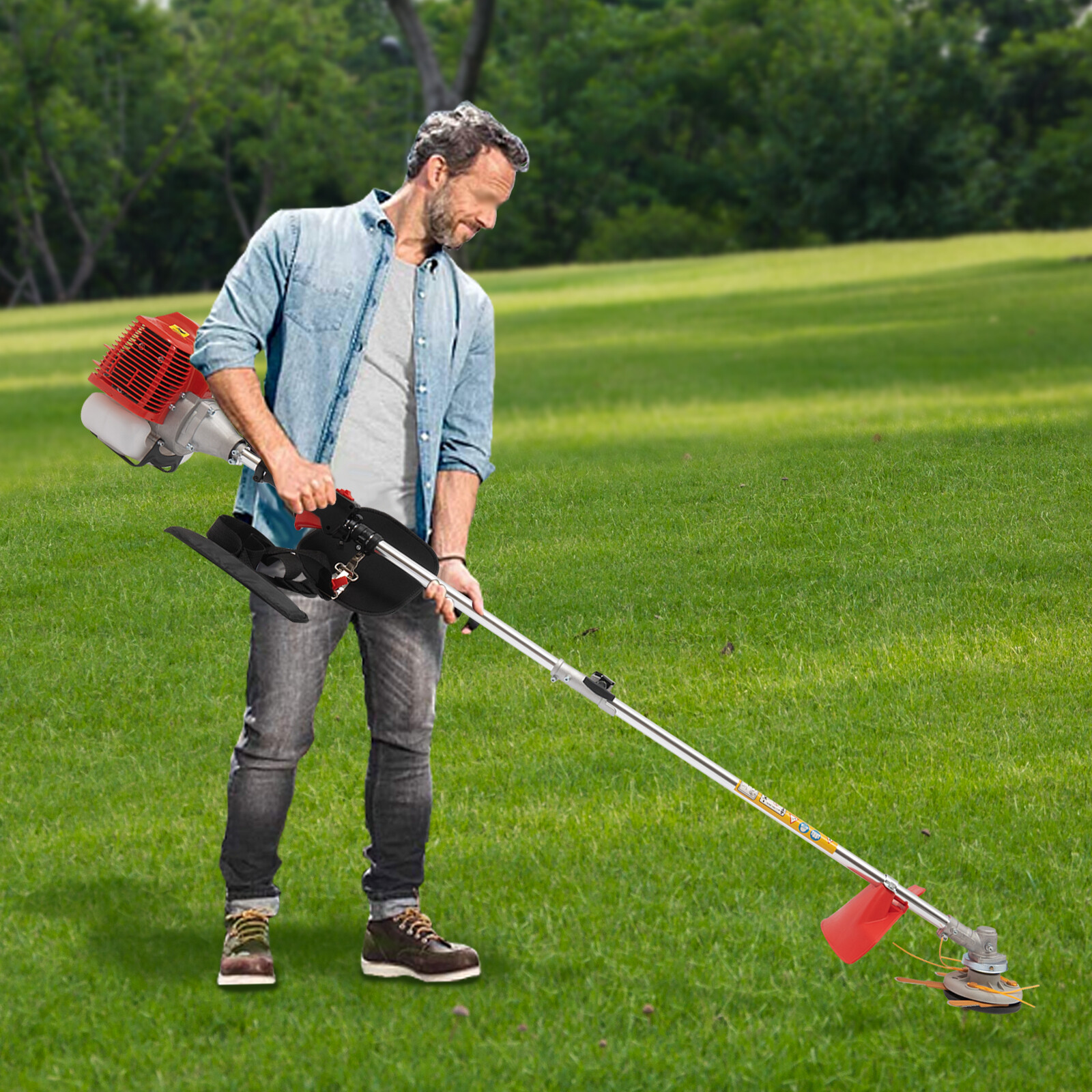 43cc 2-Stoke Gas Weed Trimmer Brush Cutter Lawn Edger Grass Trimmer Weed Eater