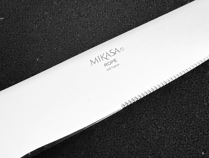 New MIKASA ROPE Stainless Set 6 DINNER KNIVES 9 1/2″ Flatware 18/10 Vietnam NEW