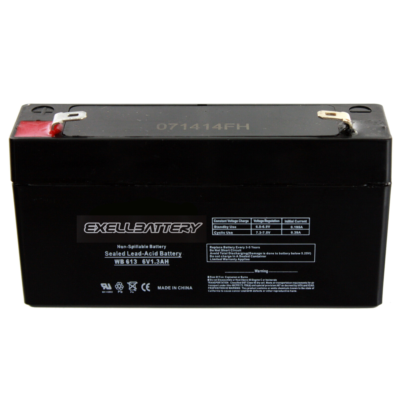 6VOLT 1.3AH SEALED LEAD ACID BATTERY FOR LEOCH DJW6-1.2 6V1.3AH 6V1.4AH 6V1.2AH