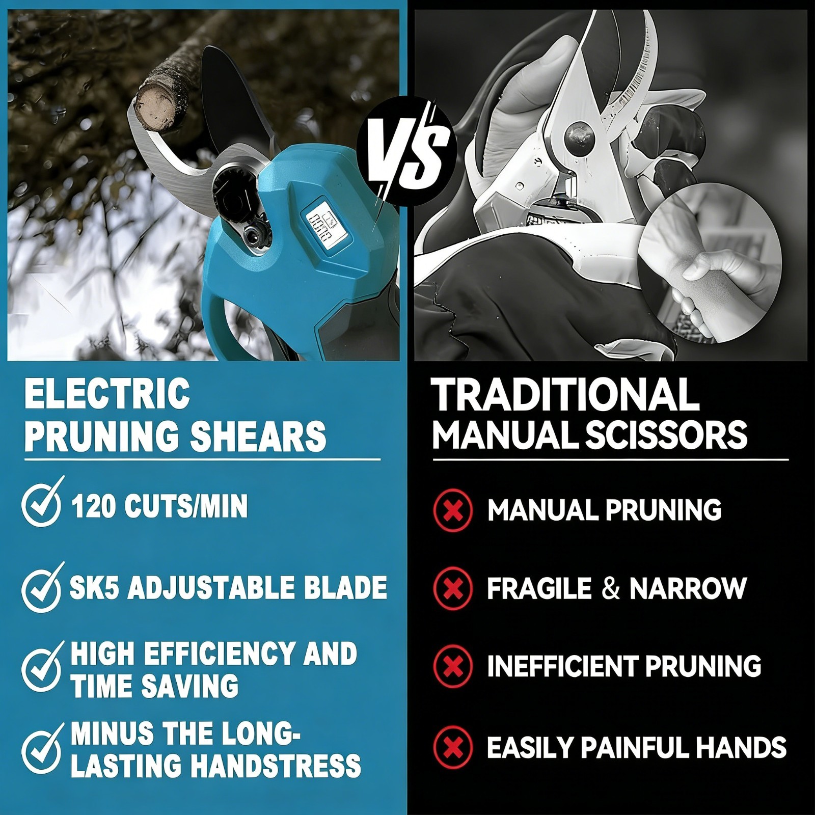 Makita Brushless Electric Pruning Shears Garden Tool Branche Cutter Cordless 18V