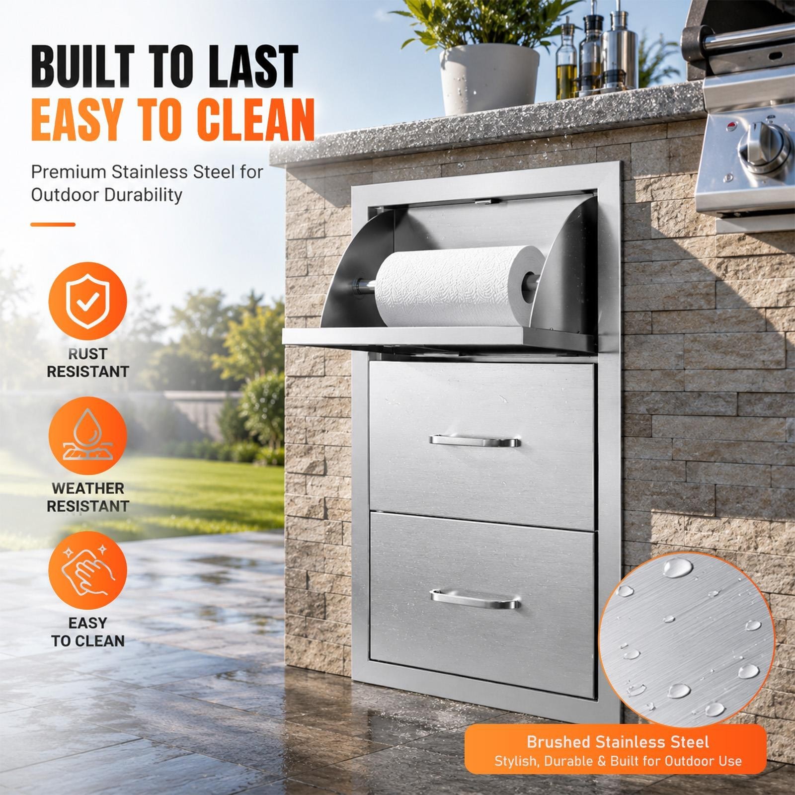 Stainless Steel Access BBQ Island Kitchen BBQ Door Outdoor Kitchen Drawers 17×30