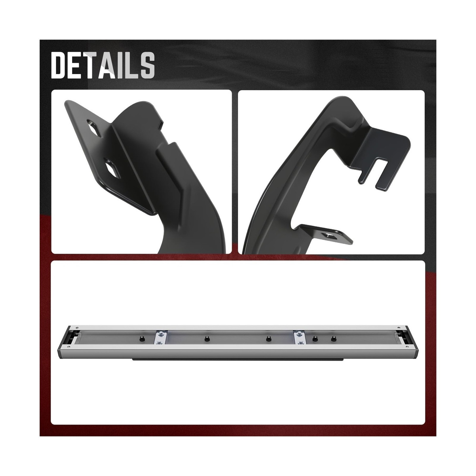 DNA Motoring 6.75″ Wide Flat Running Boards Side Step Bars Compatible with 20…