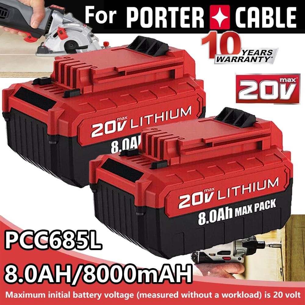 1~6X Li-Ion 3.5AH 8.0Ah Battery for PORTER CABLE 20V Max PCC680L PCC685L PCC682L
