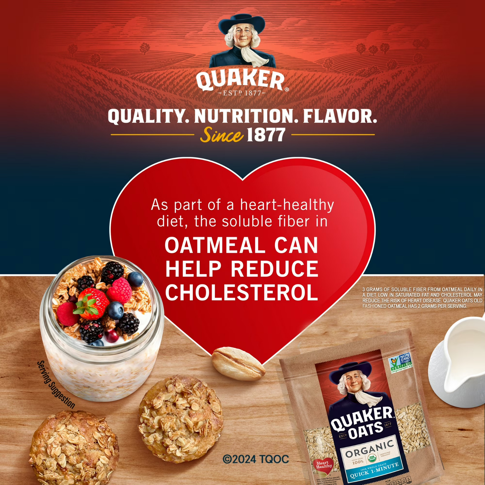 Quaker Quick 1-Minute Oats – 42 oz Canister of Quick-Cooking Oatmeal…