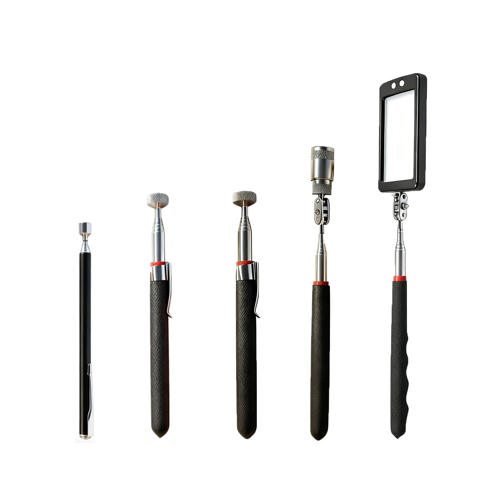 5pcs Magnet Pickup Tool Stick Telescoping Include 8 lb Grabber Extend