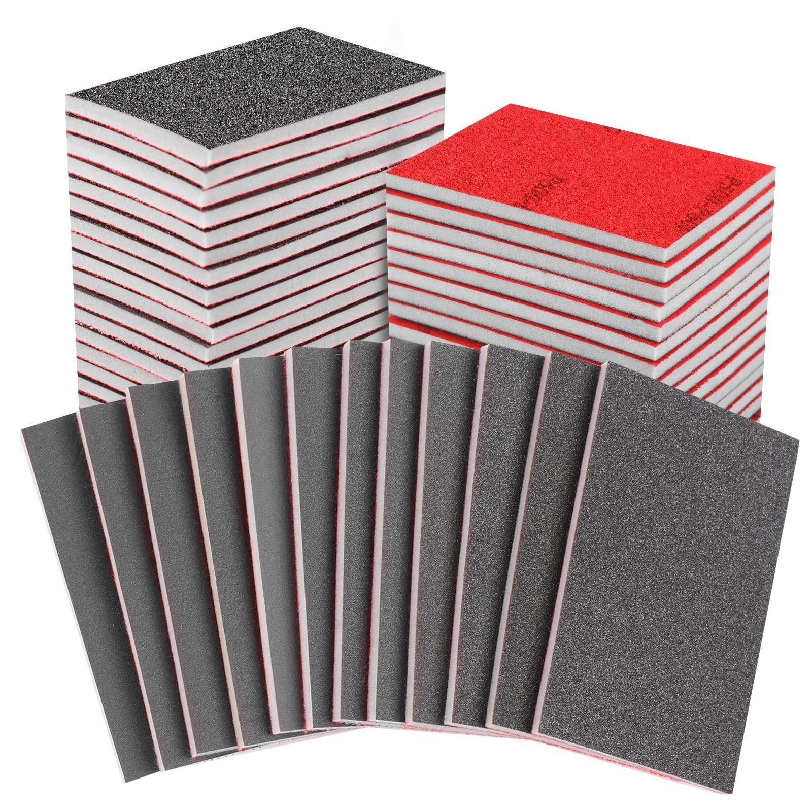 24pcs 3 X 4 Inch Sanding Sponge Set, 120-3000 Grit Soft Foam Hand Sander Block