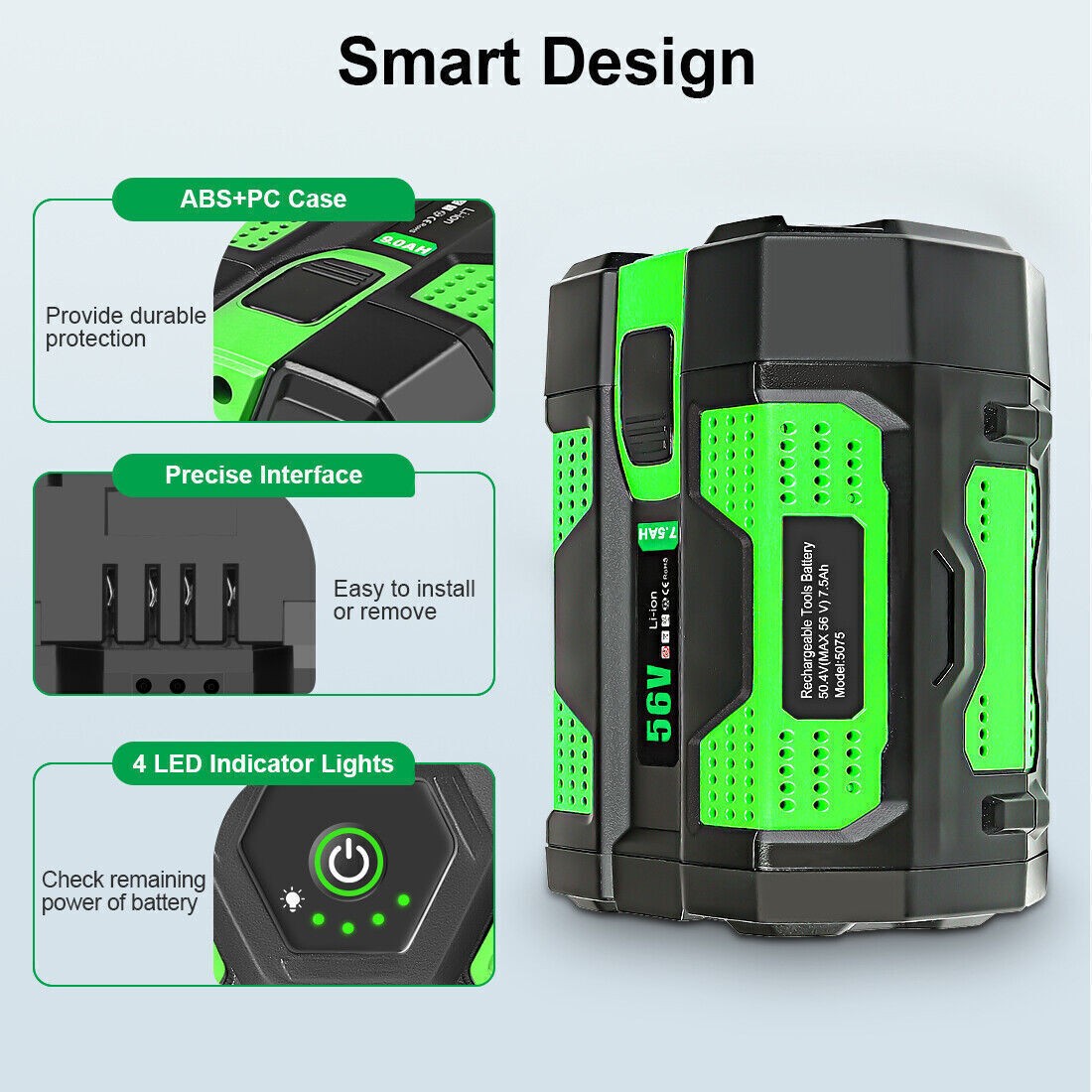 10.0Ah/6.0Ah Battery For EGO 56V 56Volt BA1400 POWER Lithium Ion BA2240 BA2800T
