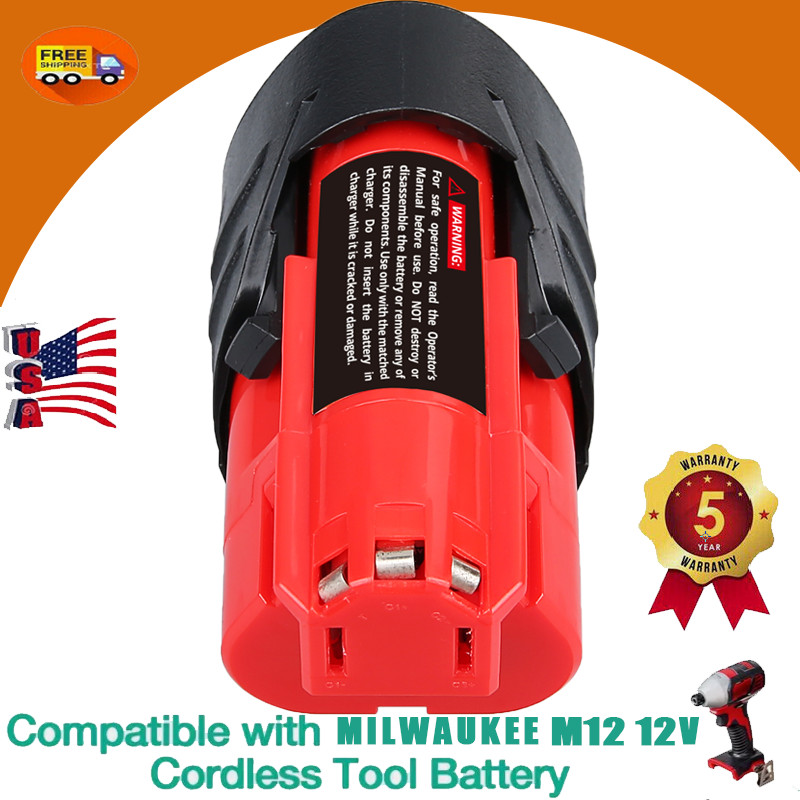 3.5Ah 12V For Milwaukee 48-11-2460 For M12 LITHIUM Extended Capacity Battery NEW