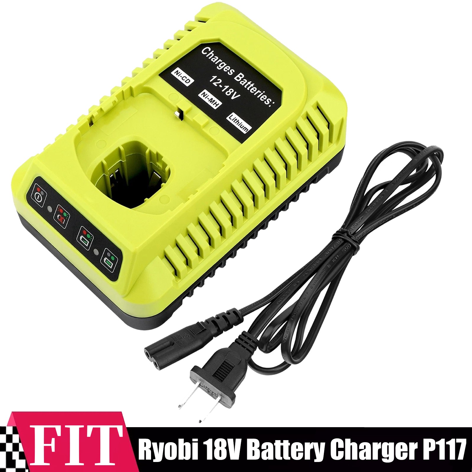 P117 Rapid Charger For Ryobi For One+ Plus 18 Volt Lithium Ion Battery P108 P103