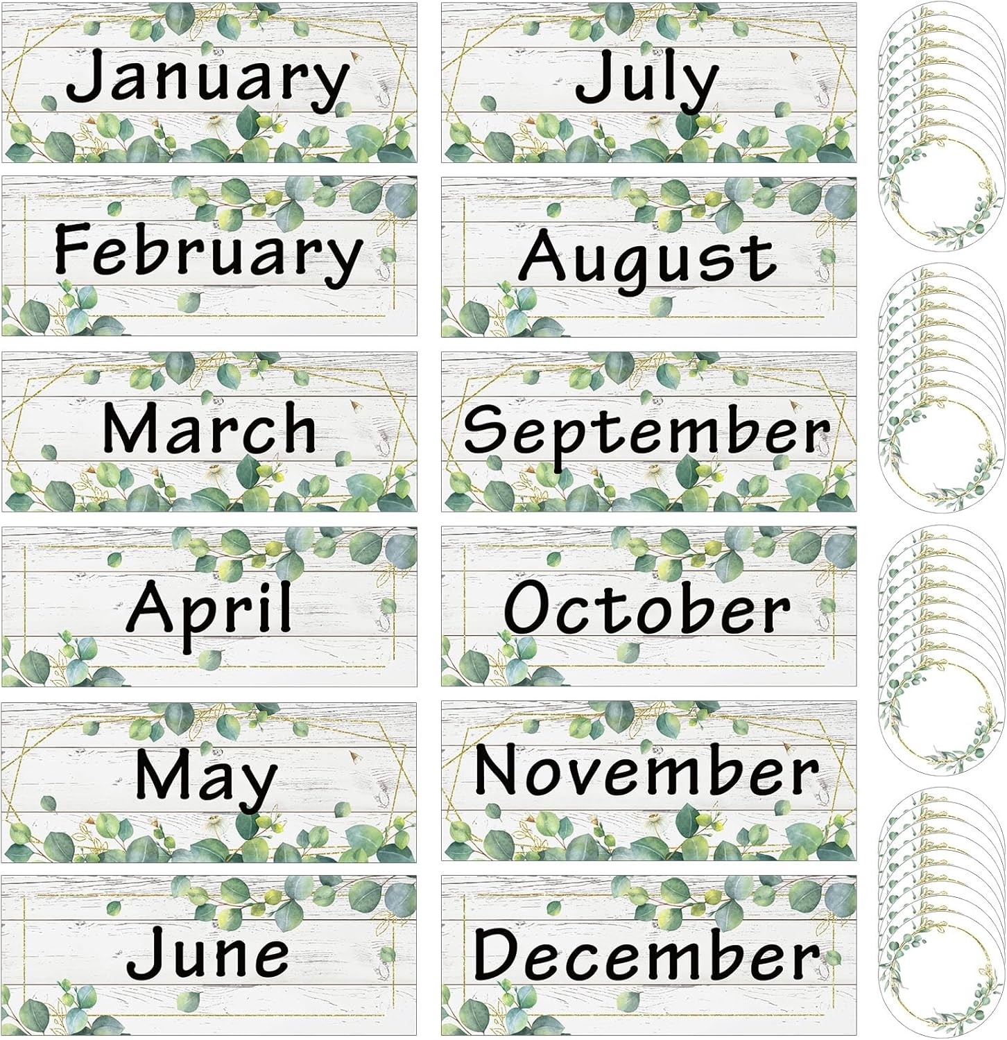 48 Pieces Holiday Monthly Headliners Set 12 Months of The Year