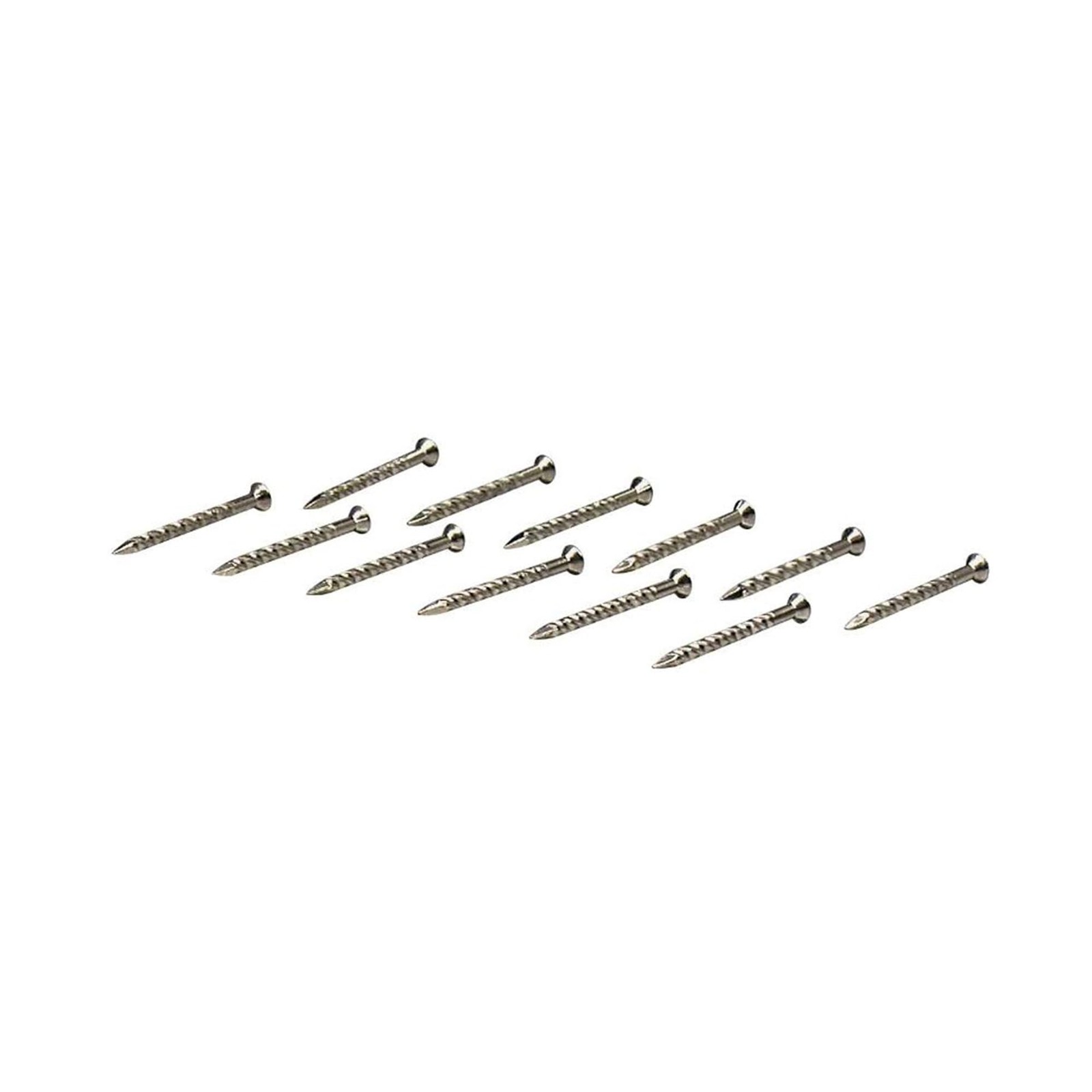 M-D Building 12 Count Metal Screw Nails, 1-1/4 Inch, Carbon Steel, Silver Finish
