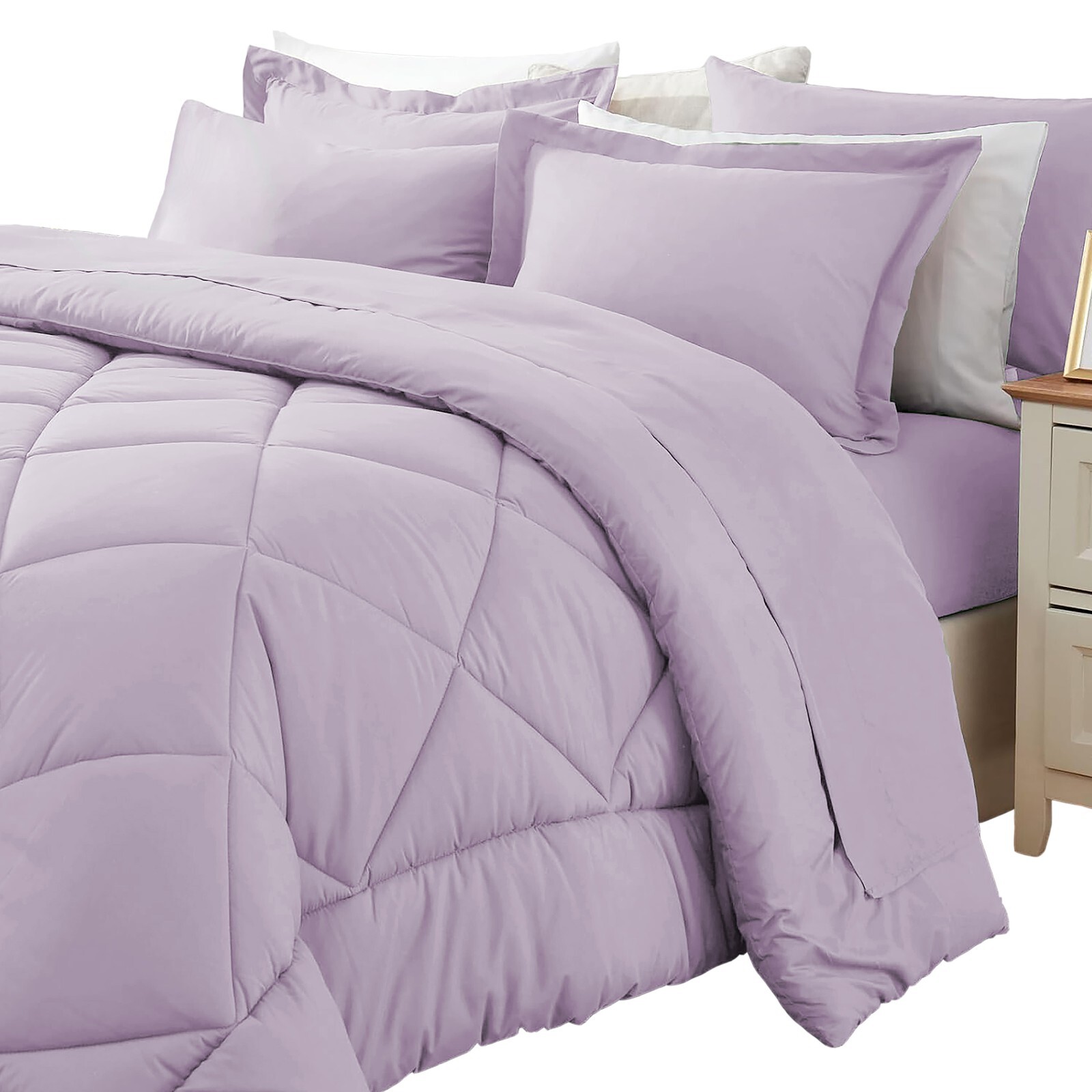 7 Piece Bed in a Bag Microfiber Comforter Set Twin/Queen/King Size Quilt Bedding